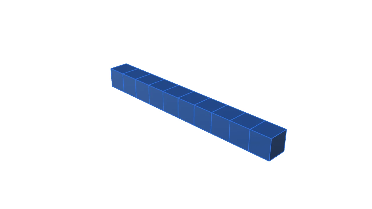 Level001 1D グリッド配置 — model