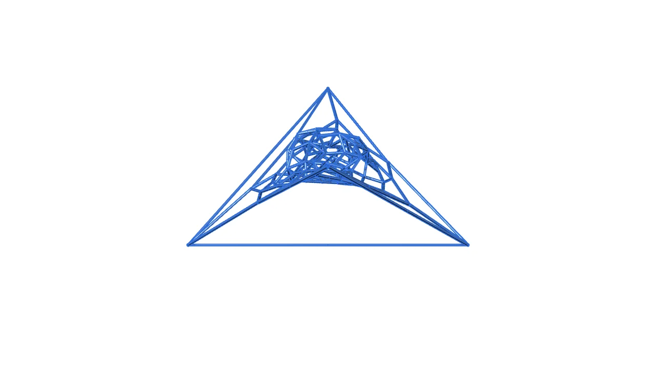 Level081 Kangaroo Tensile Sail (鞍形屋根) — model
